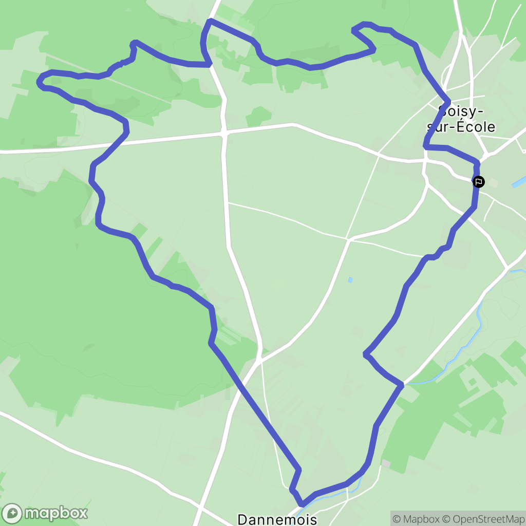 Soisy-sur-École : carte du parcours de randonnée - France