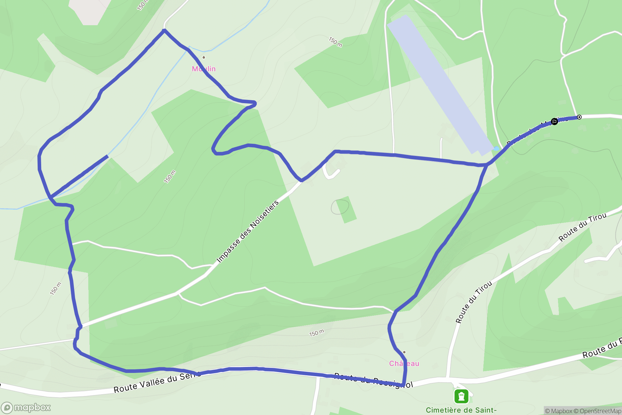 Saint-Paul-de-Serre : carte du parcours de randonnée - France