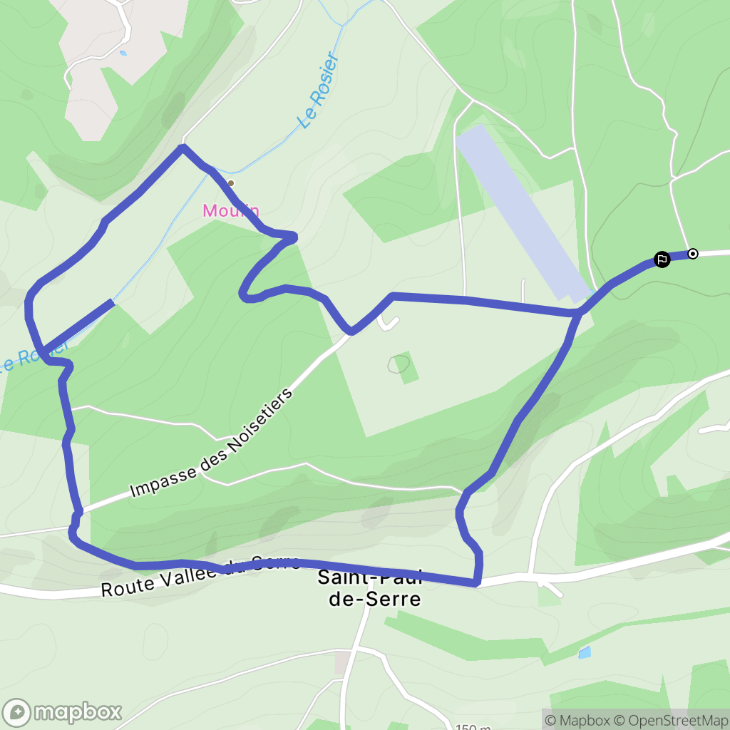 Saint-Paul-de-Serre : carte du parcours de randonnée - France