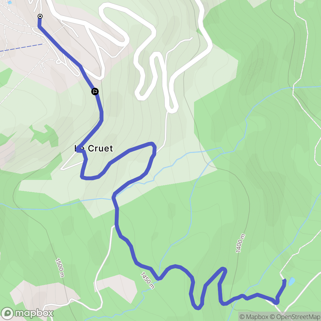 Villarembert : carte du parcours de randonnée - France