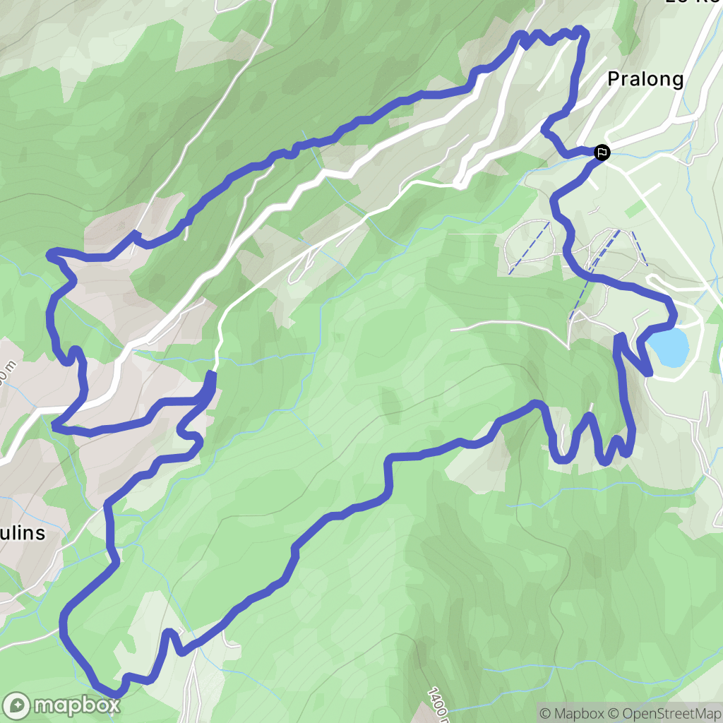 Le Reposoir : carte du parcours de randonnée - France