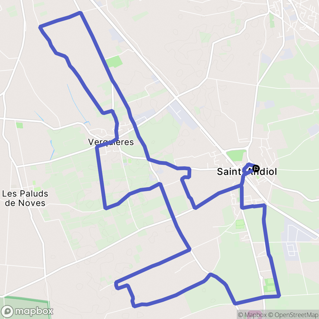 Saint-Andiol : carte du parcours de randonnée - France