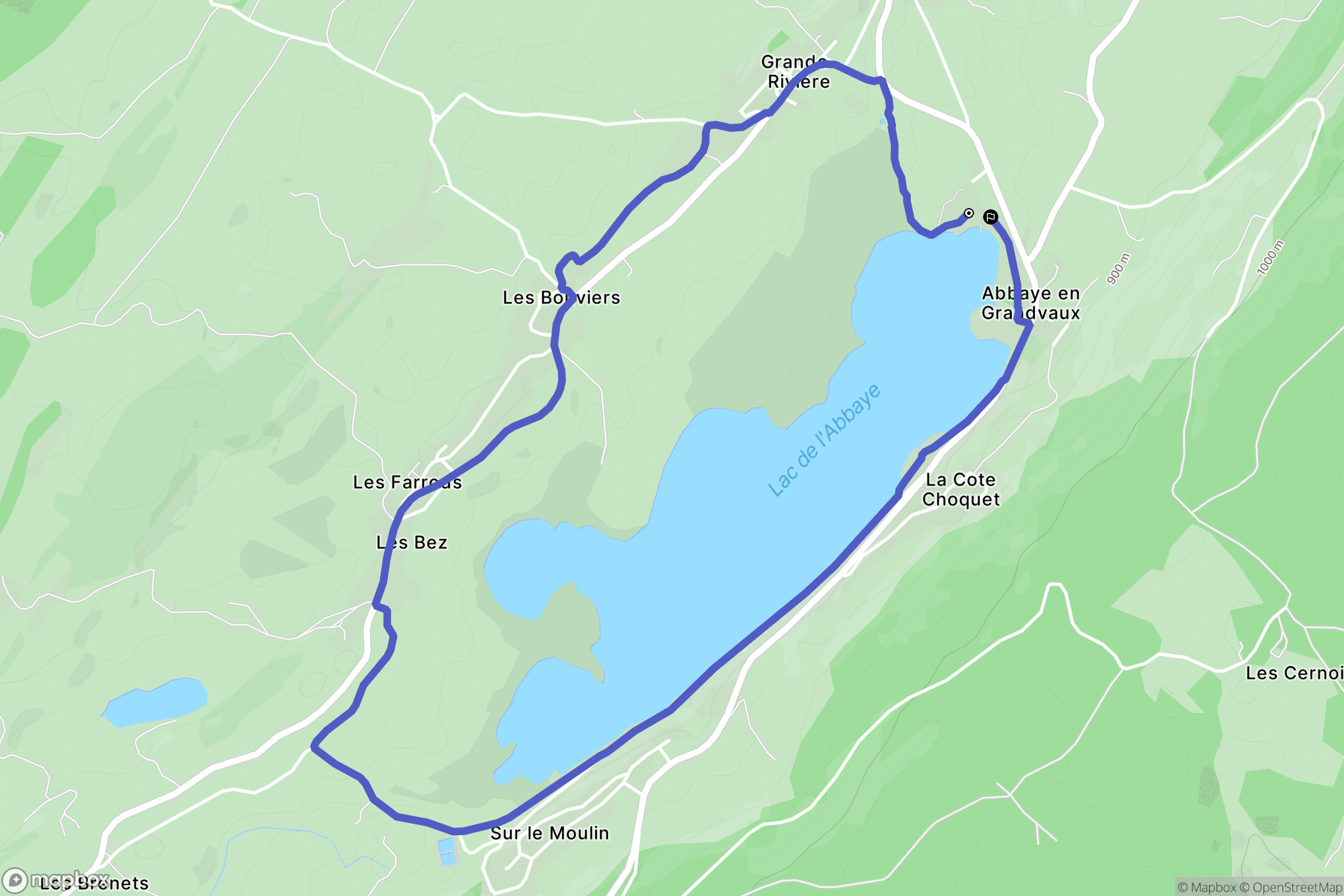 Grande-Rivière Château : carte du parcours de randonnée - France