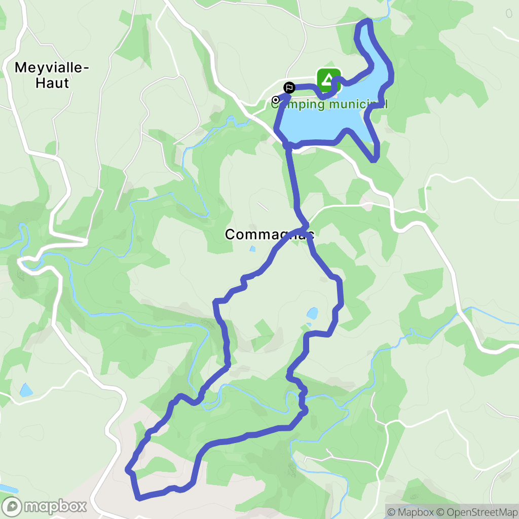 Vigeois : carte du parcours de randonnée - France