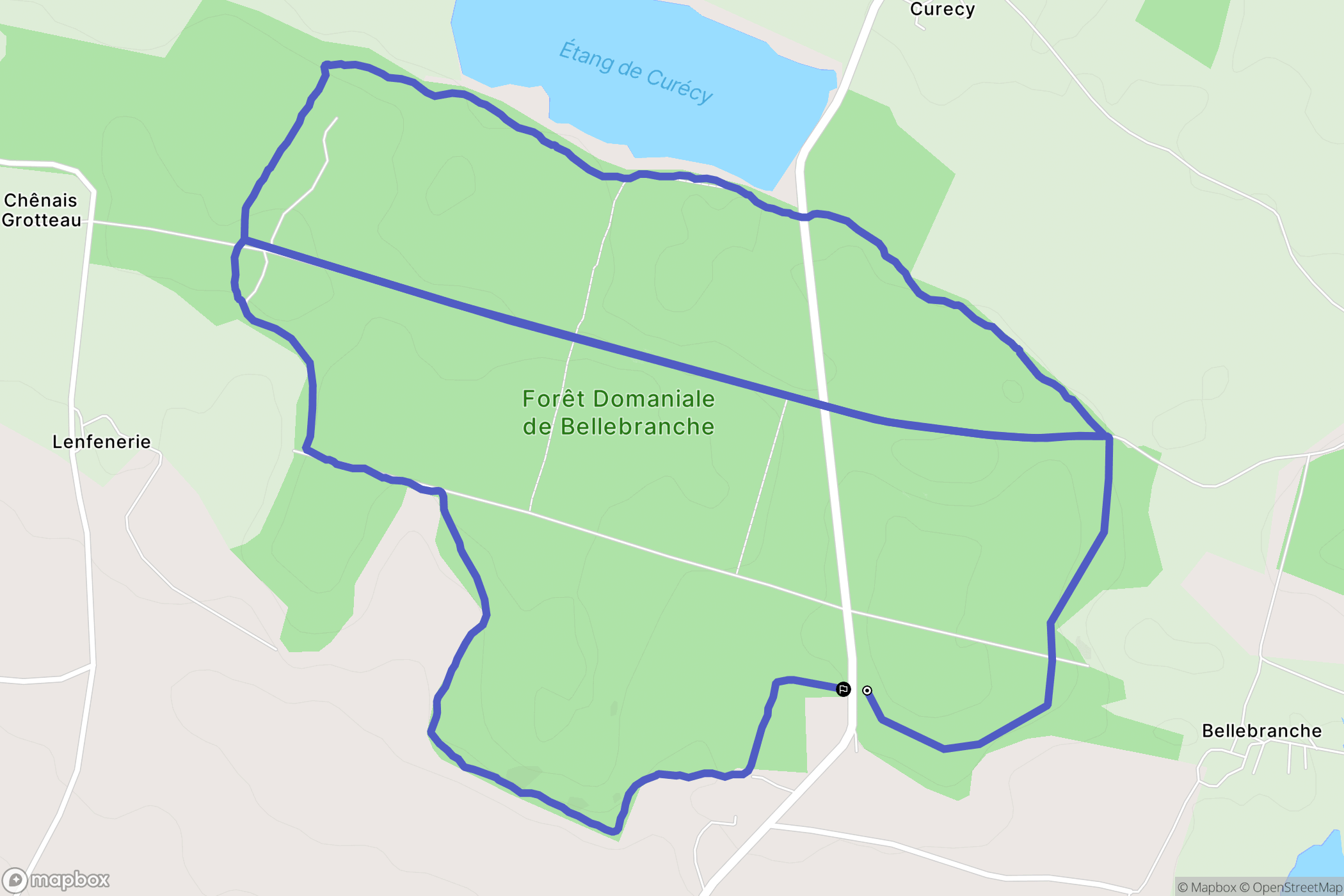 Saint-Brice : carte du parcours de randonnée - France