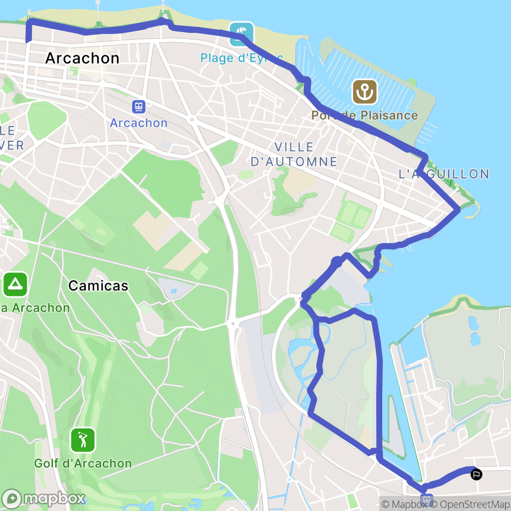 La Teste-de-Buch : carte du parcours de randonnée - France
