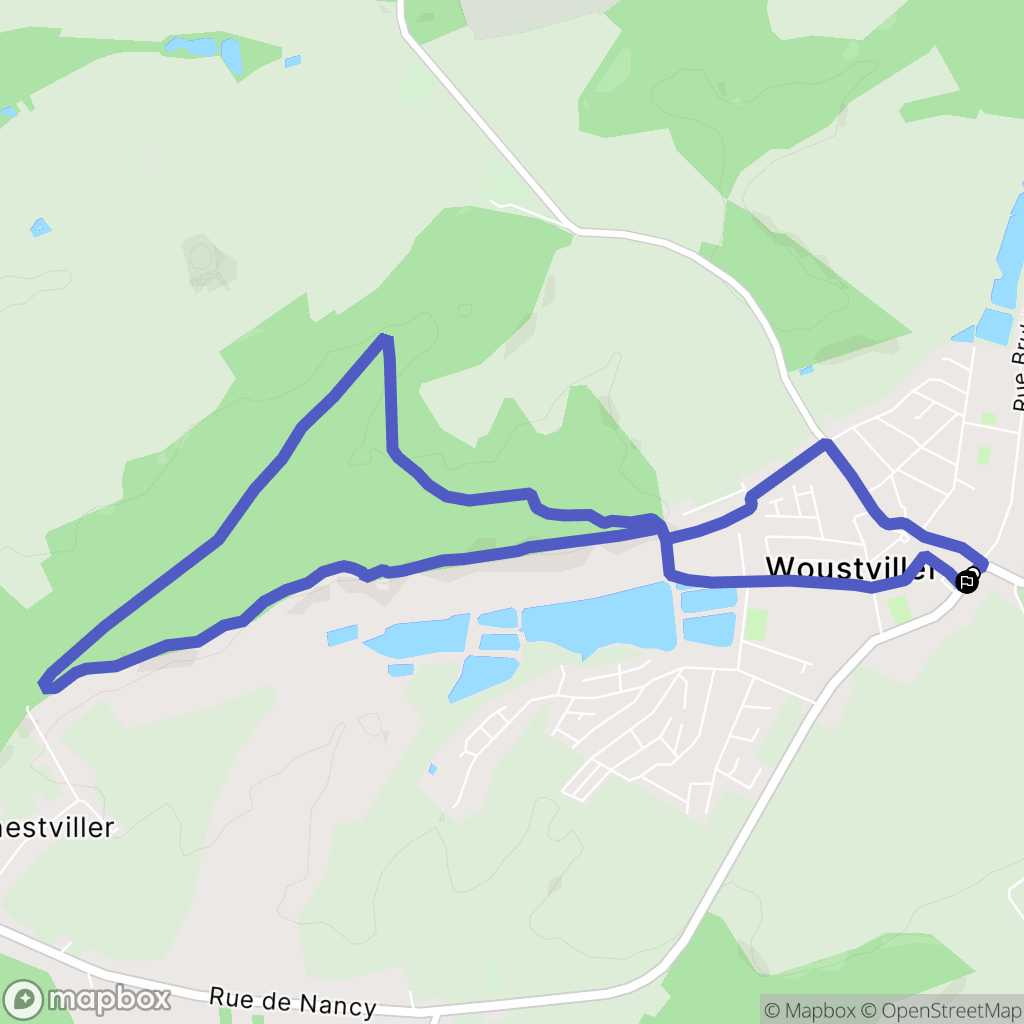 Woustviller : carte du parcours de randonnée - France