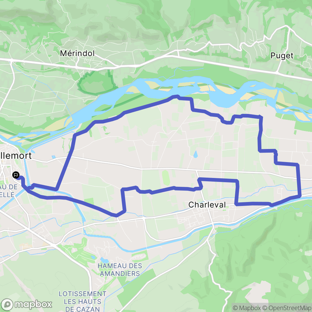 Mallemort : carte du parcours de randonnée - France