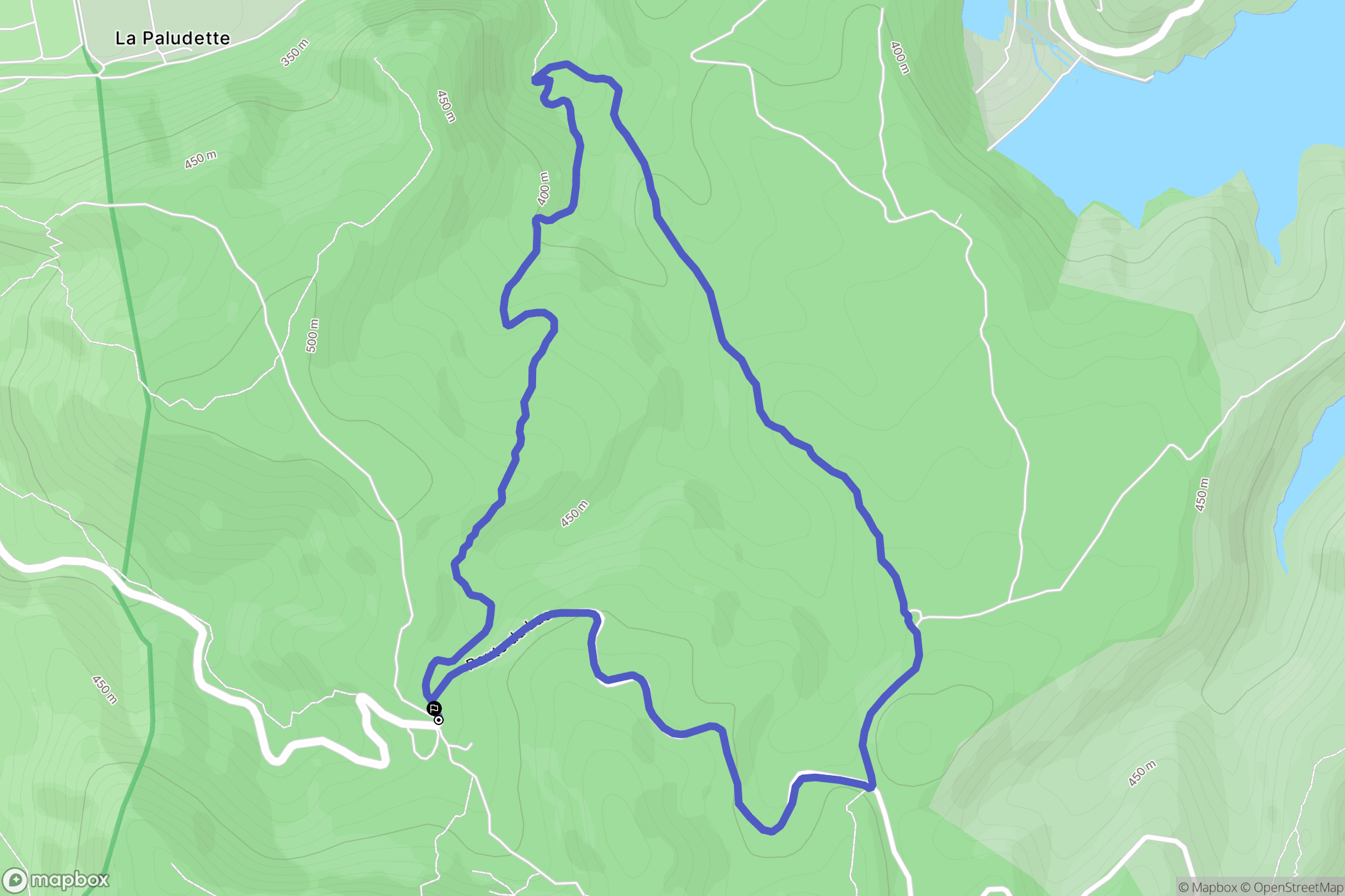 Saint-Julien : carte du parcours de randonnée - France