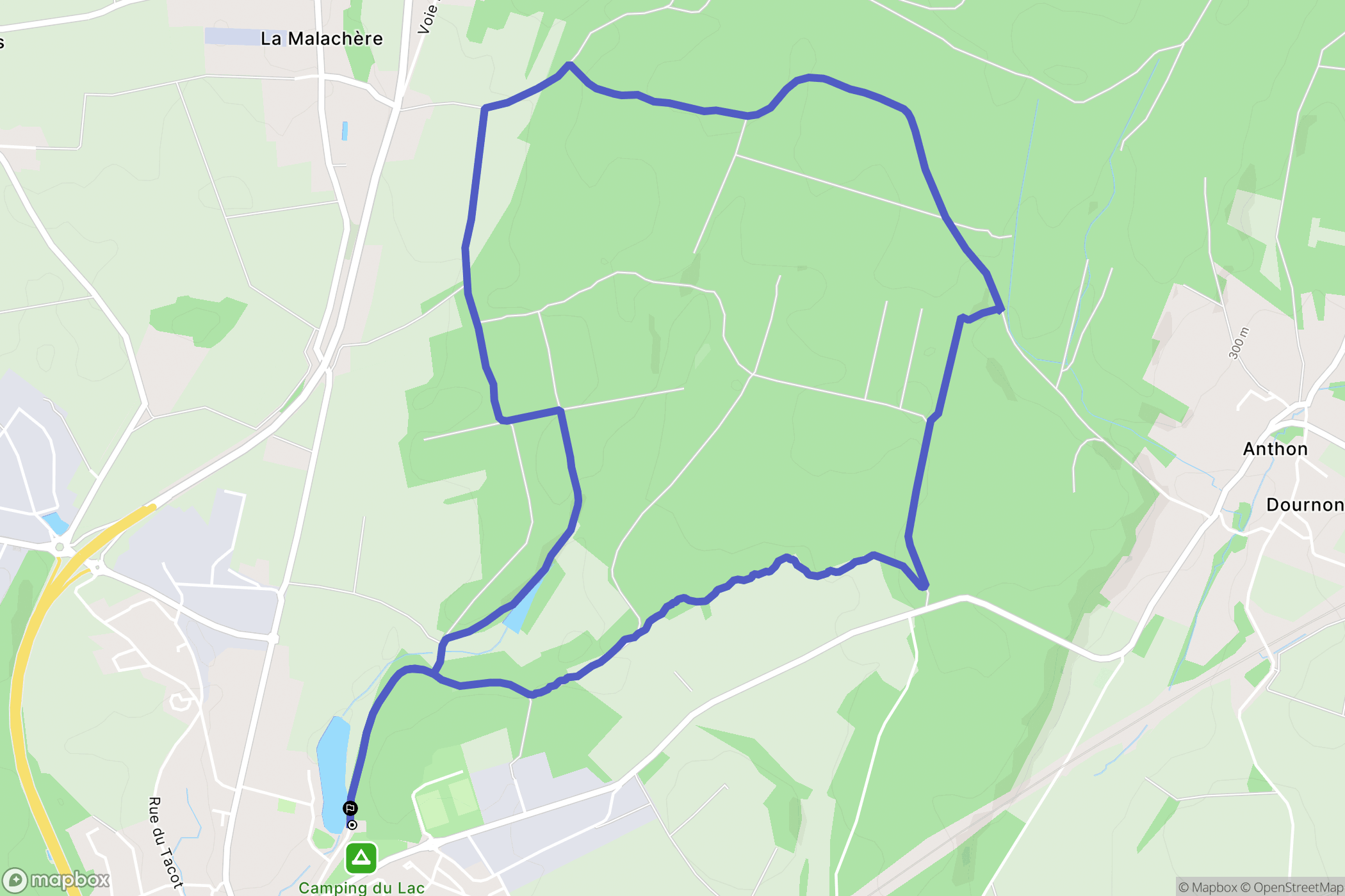 Rioz : carte du parcours de randonnée - France