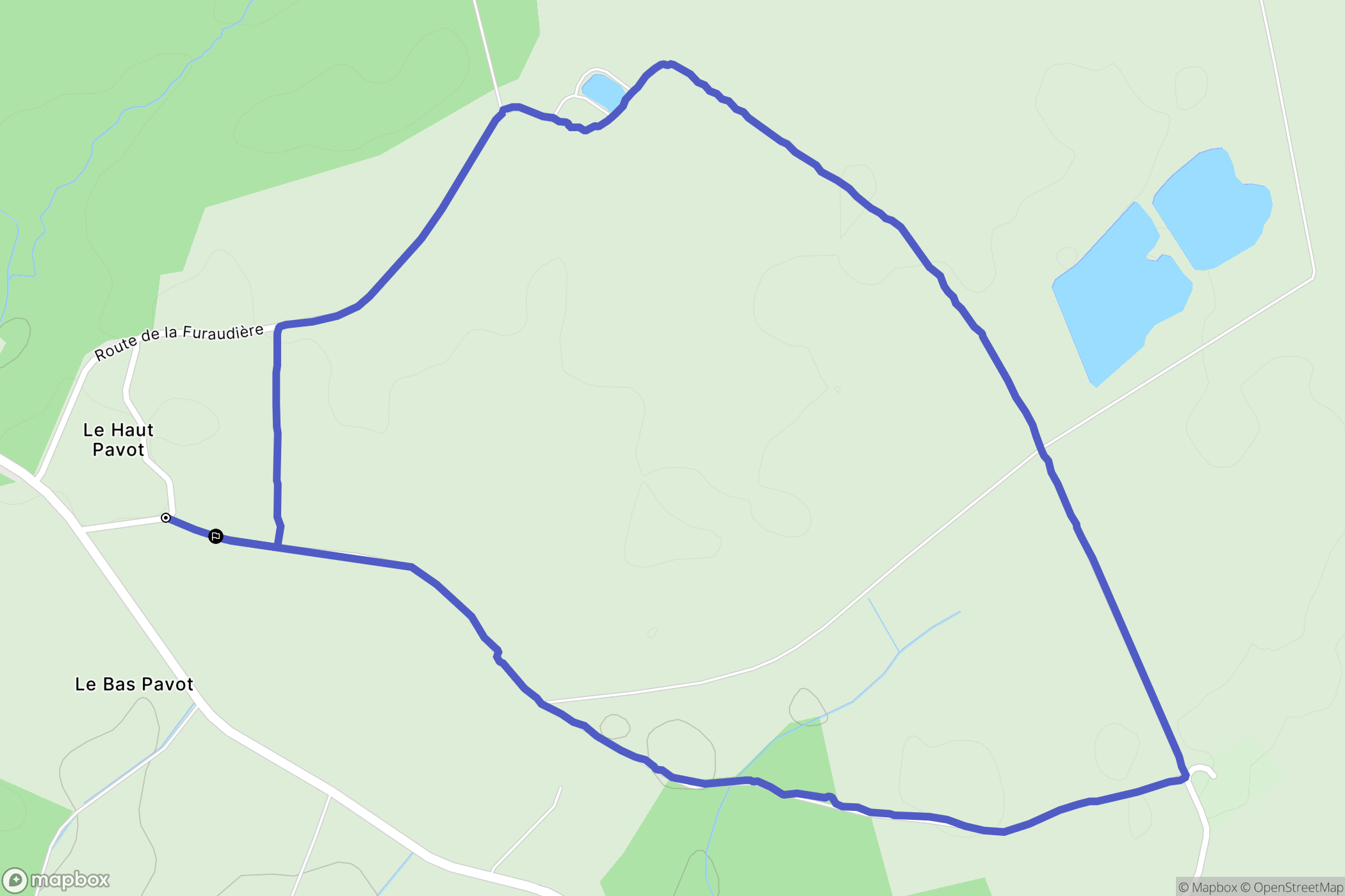 Dame-Marie-les-Bois : carte du parcours de randonnée - France