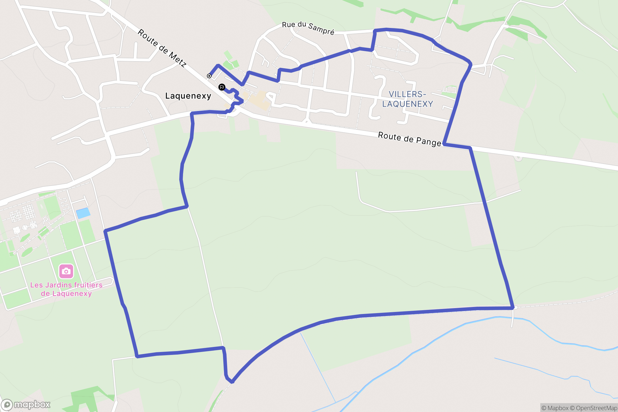 Laquenexy : carte du parcours de randonnée - France