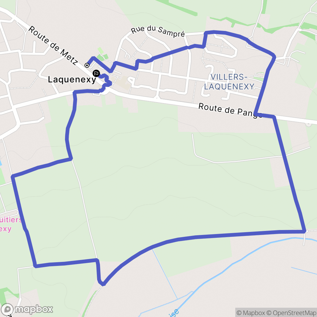 Laquenexy : carte du parcours de randonnée - France