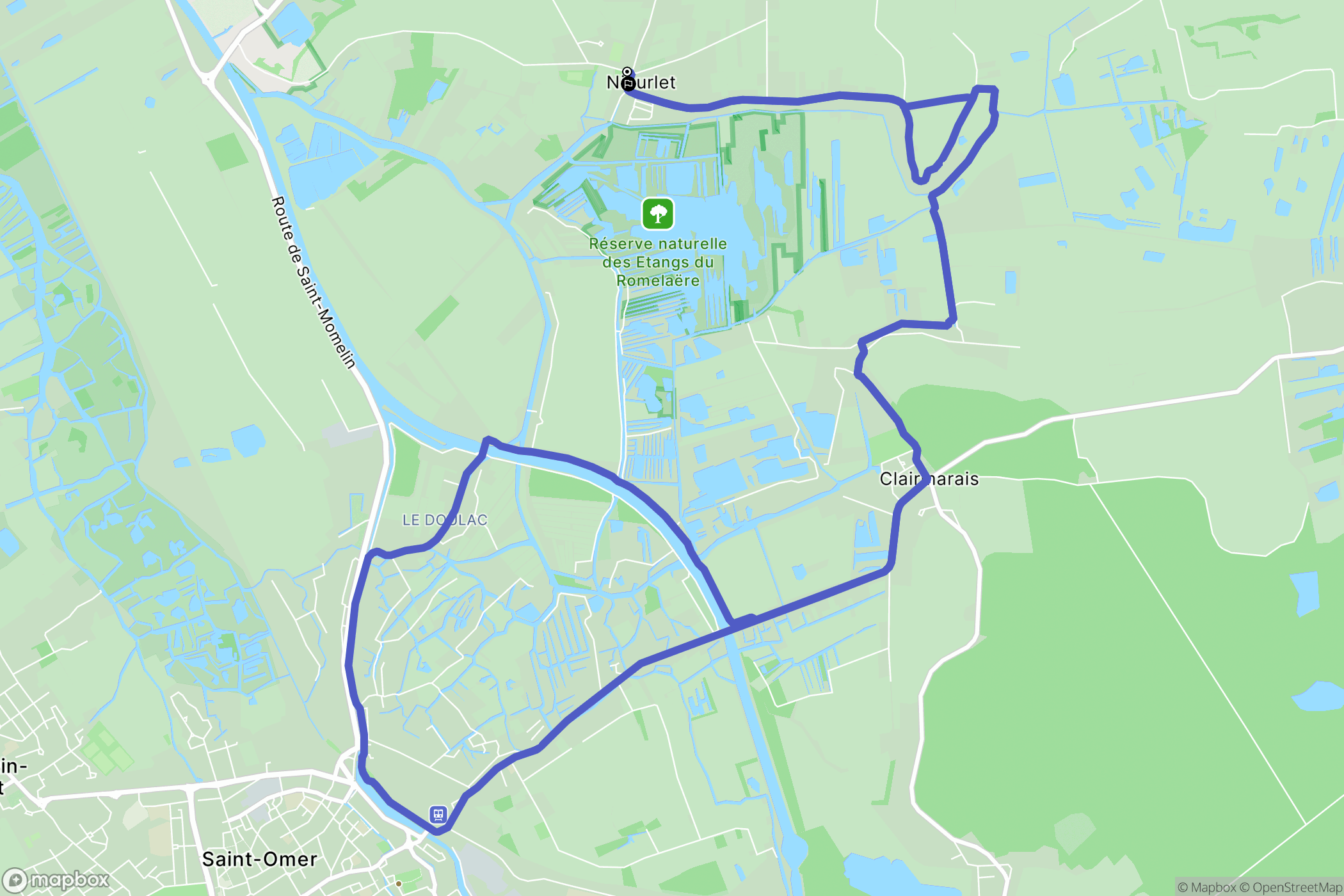 Nieurlet : carte du parcours de randonnée - France