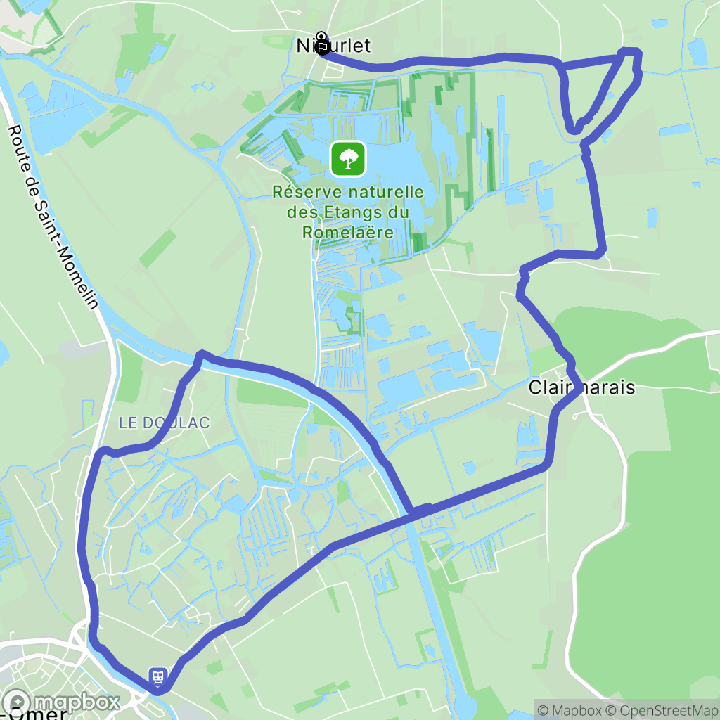 Nieurlet : carte du parcours de randonnée - France