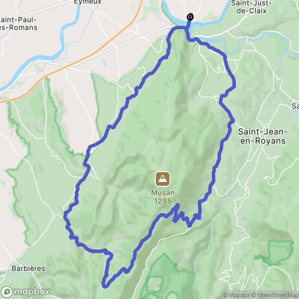 Saint-Hilaire-du-Rosier : carte du parcours de randonnée - France