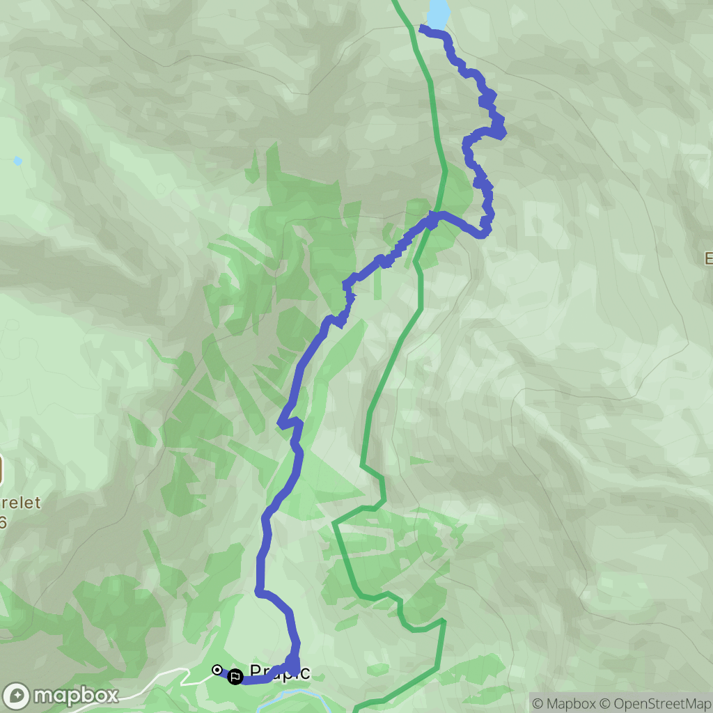 Orcières : carte du parcours de randonnée - France
