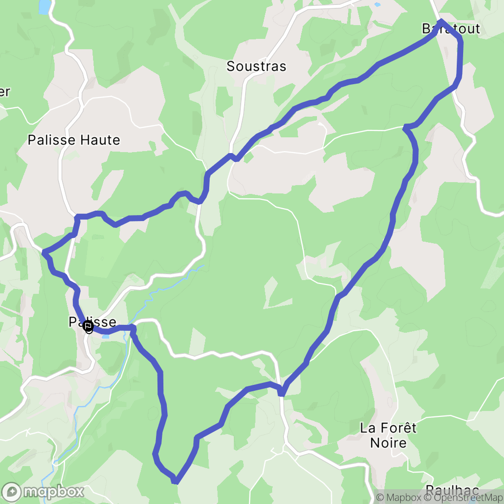 Palisse : carte du parcours de randonnée - France