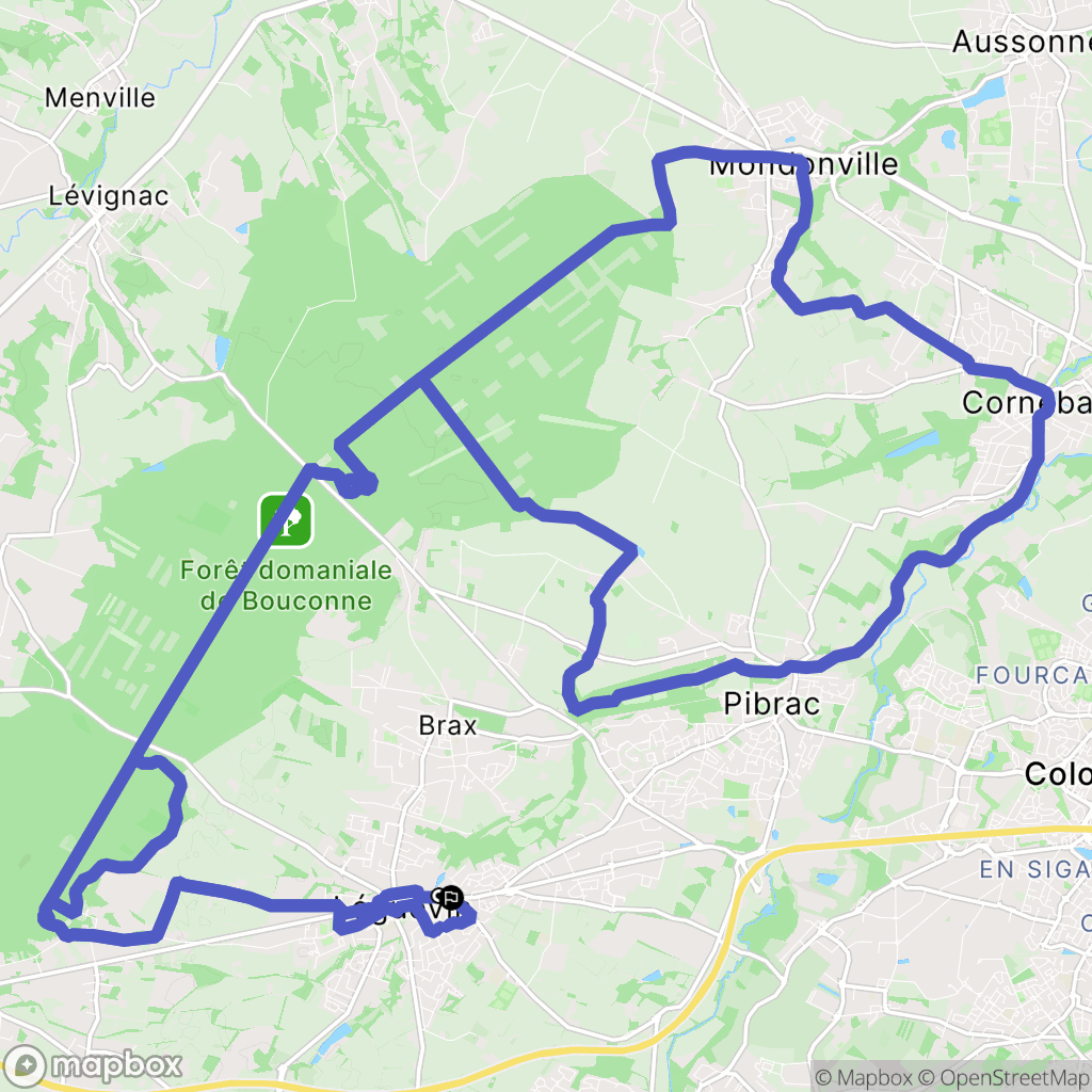 Léguevin : carte du parcours de randonnée - France
