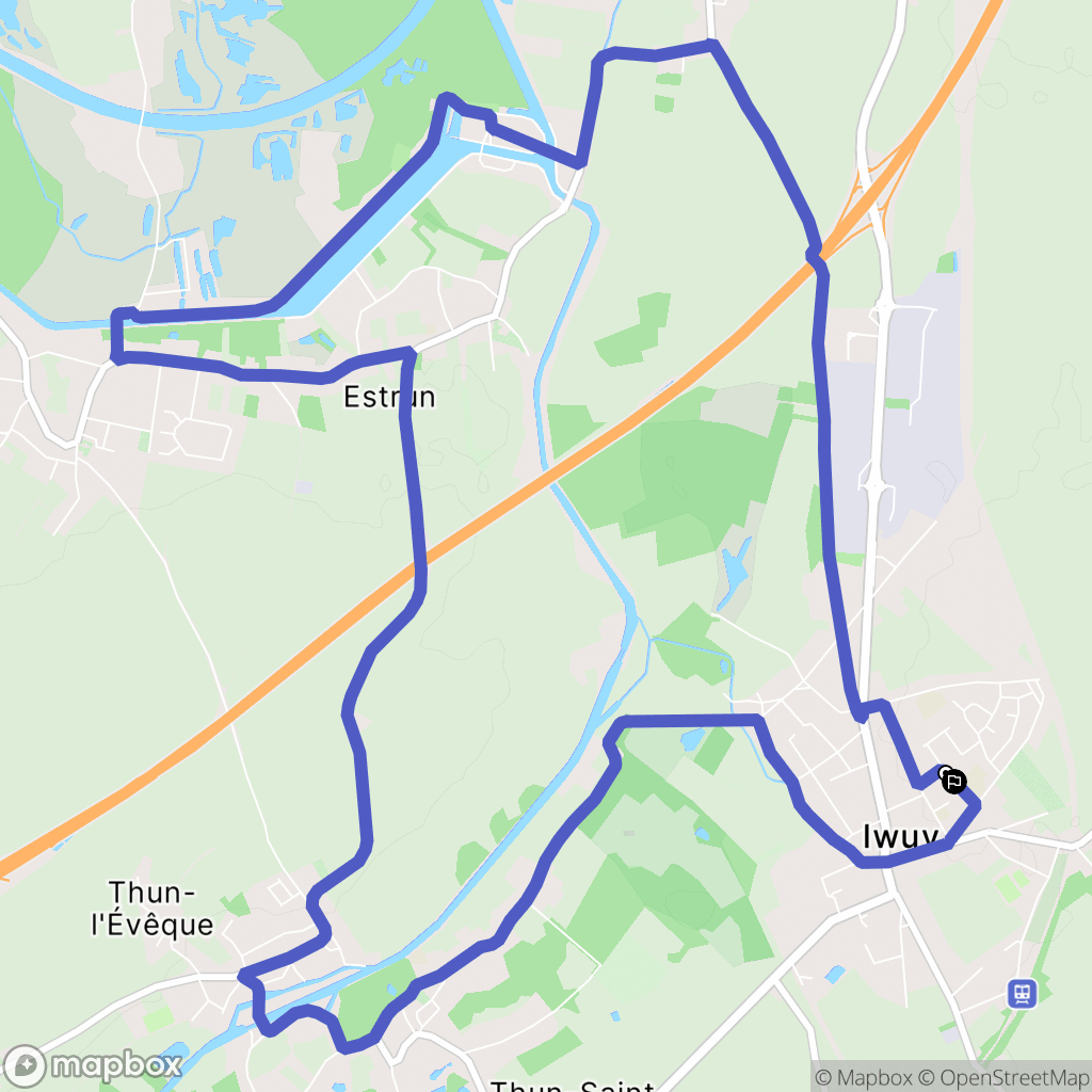 Iwuy : carte du parcours de randonnée - France