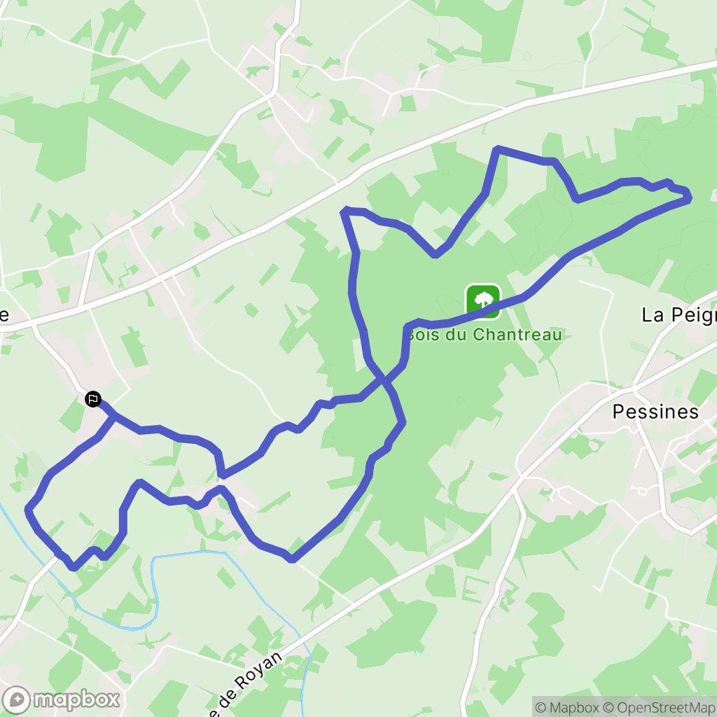 La Clisse : carte du parcours de randonnée - France