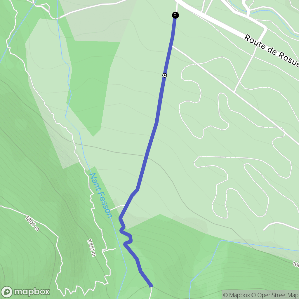 Peisey-Nancroix : carte du parcours de randonnée - France