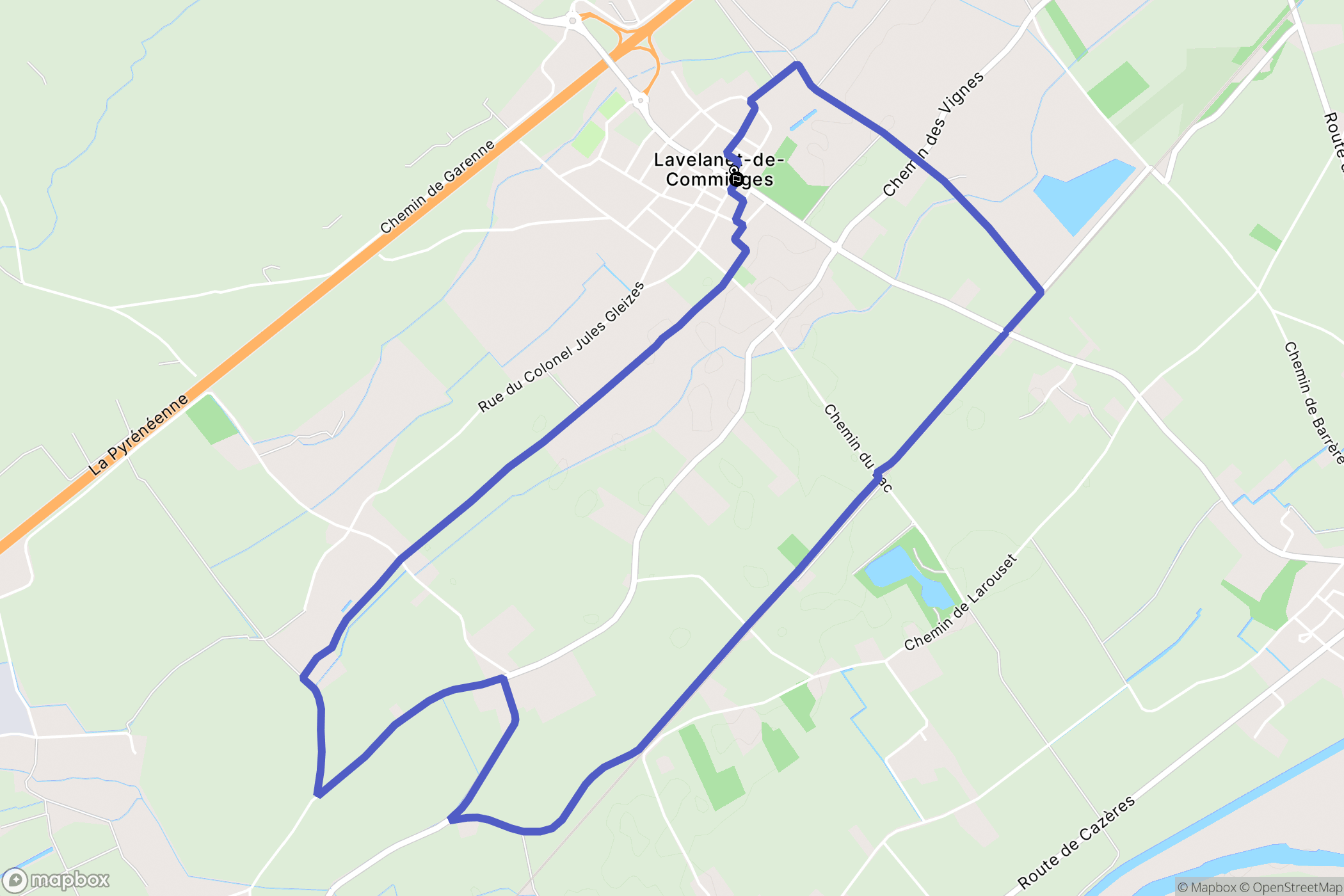 Lavelanet-de-Comminges : carte du parcours de randonnée - France
