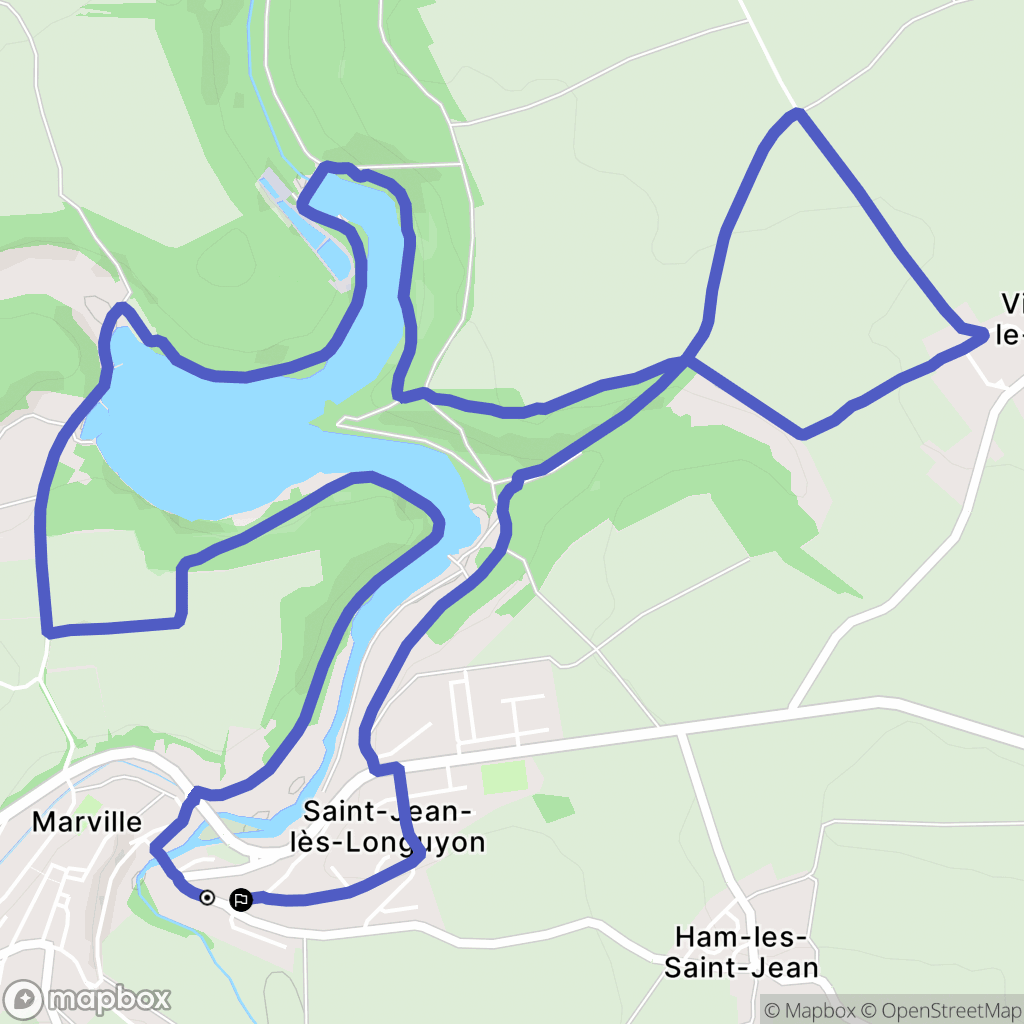 Saint-Jean-lès-Longuyon : carte du parcours de randonnée - France