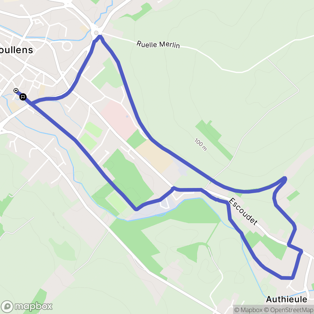 Doullens : carte du parcours de randonnée - France