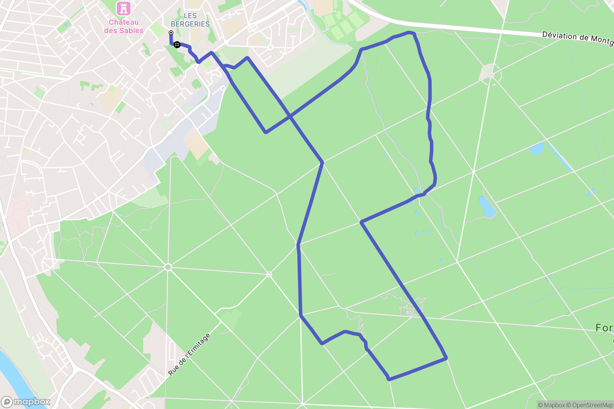 Draveil : carte du parcours de randonnée - France
