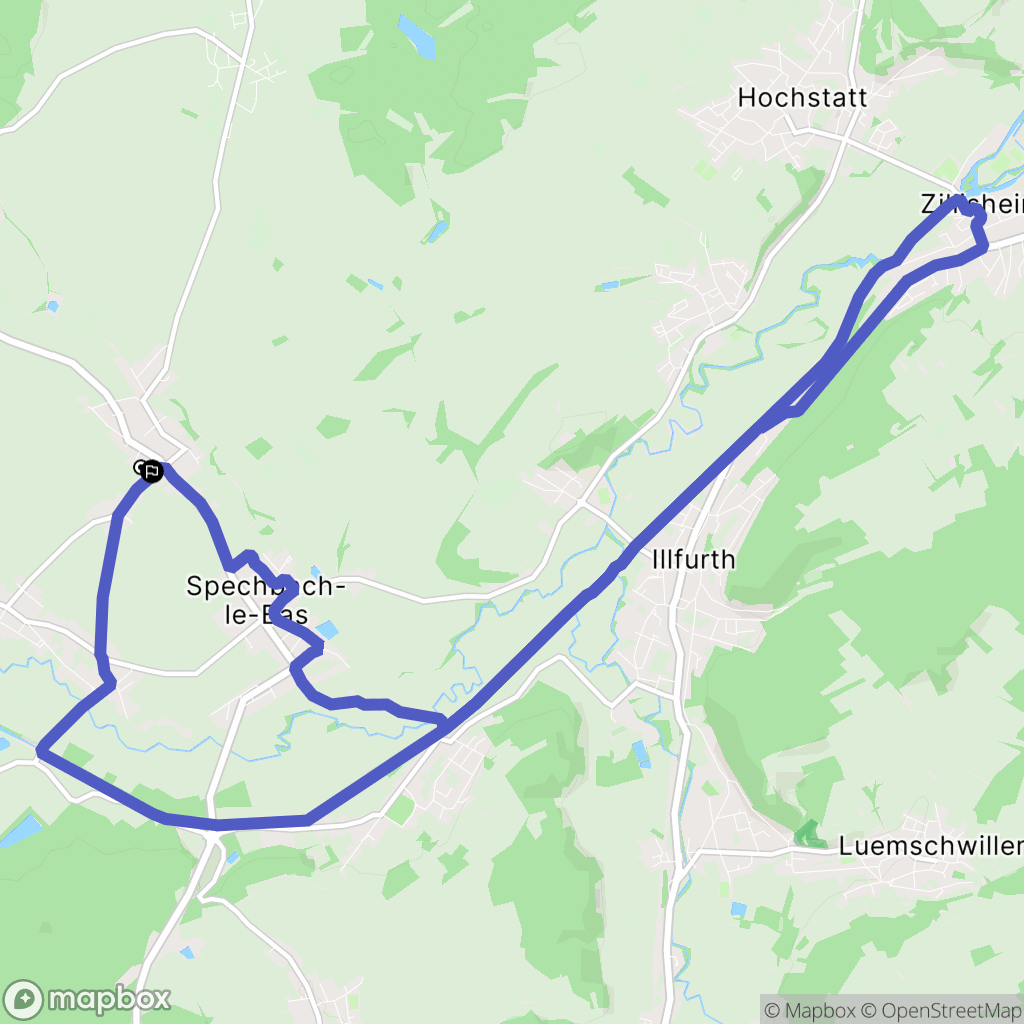 Spechbach : carte du parcours de randonnée - France