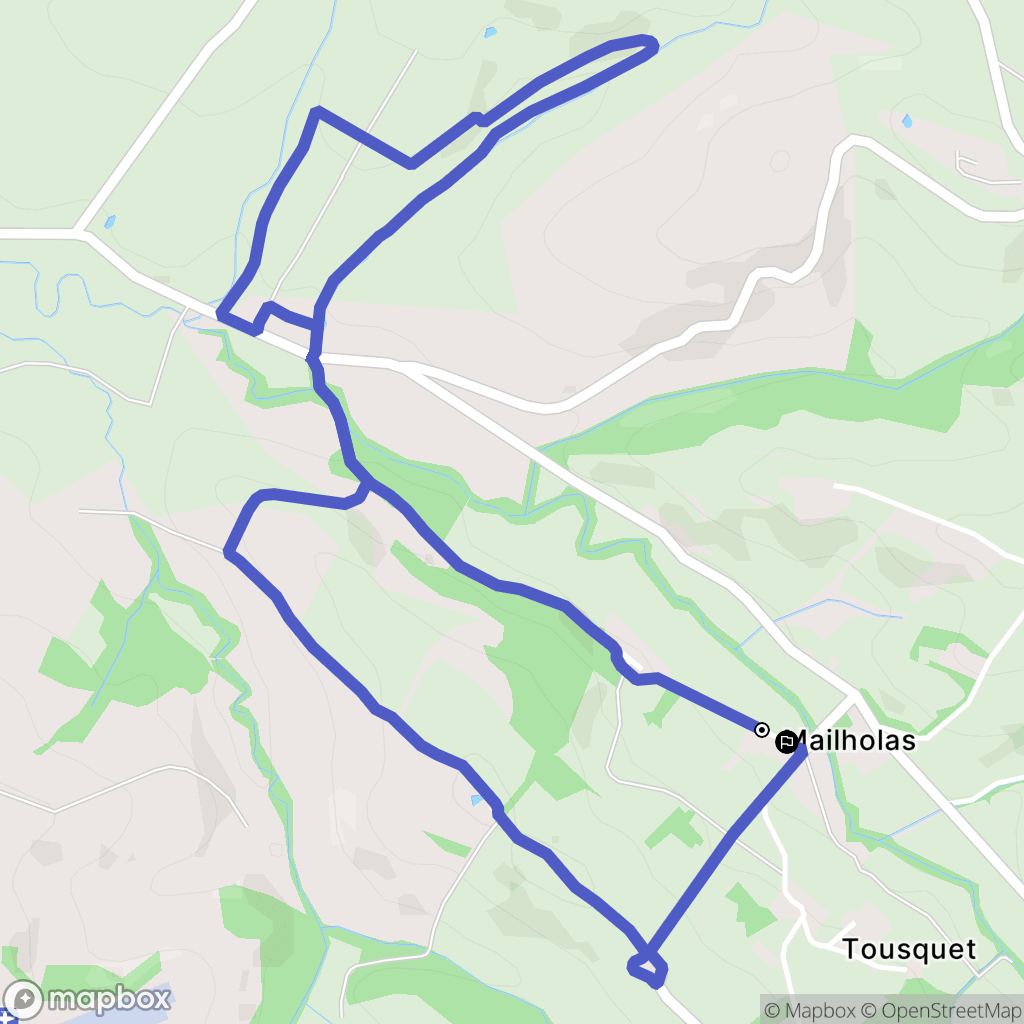 Mailholas : carte du parcours de randonnée - France
