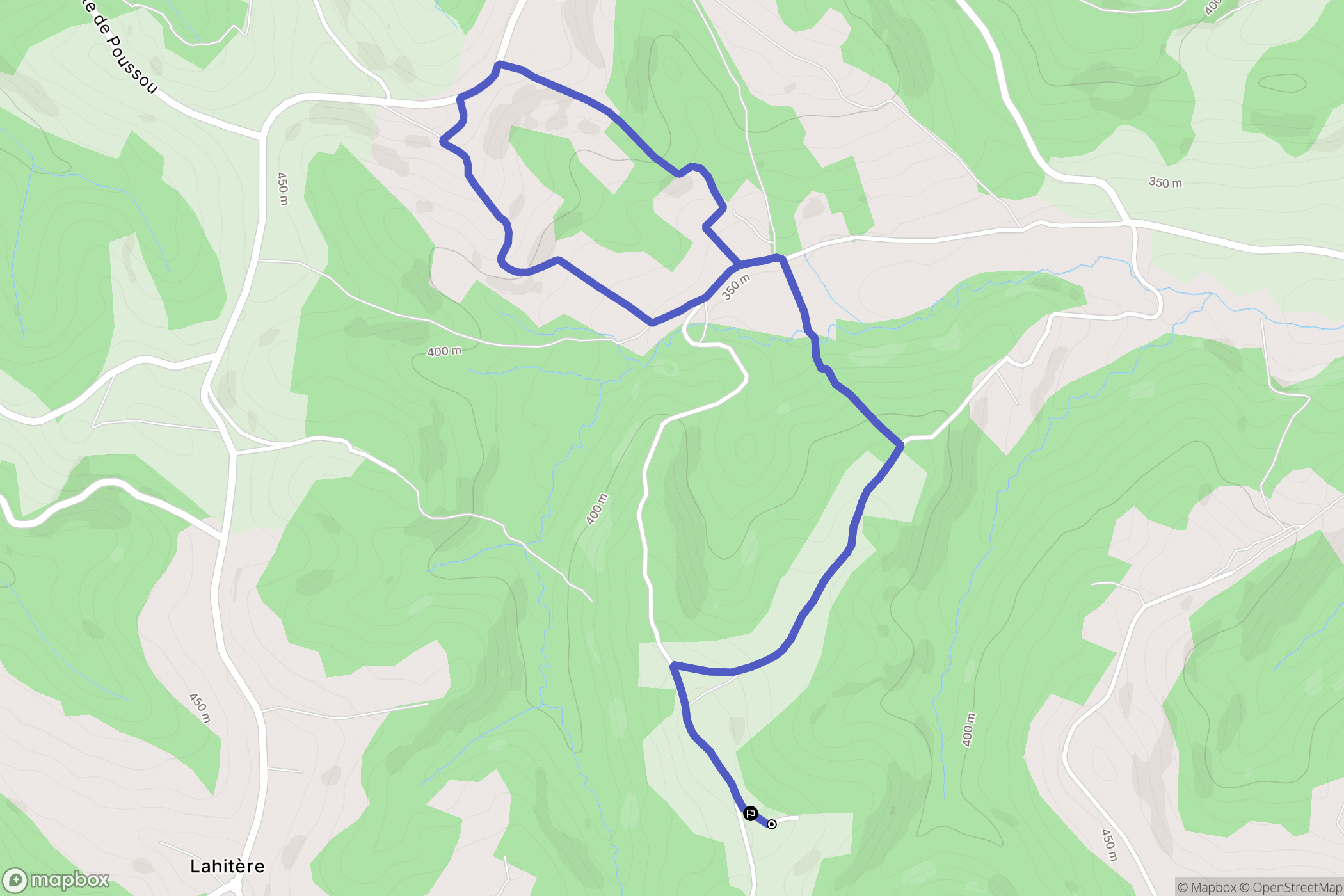 Montesquieu-Volvestre : carte du parcours de randonnée - France