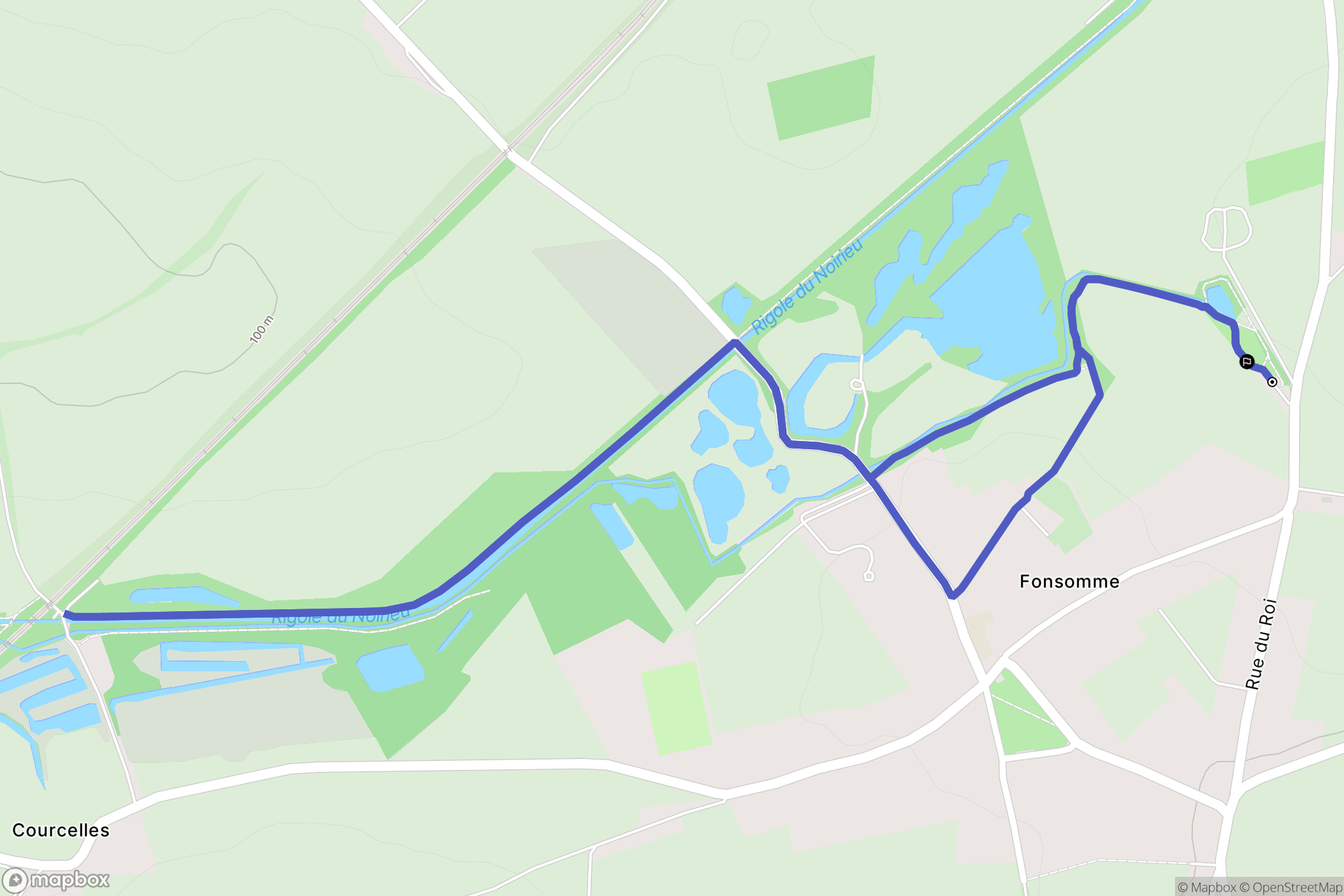 Fonsomme : carte du parcours de randonnée - France
