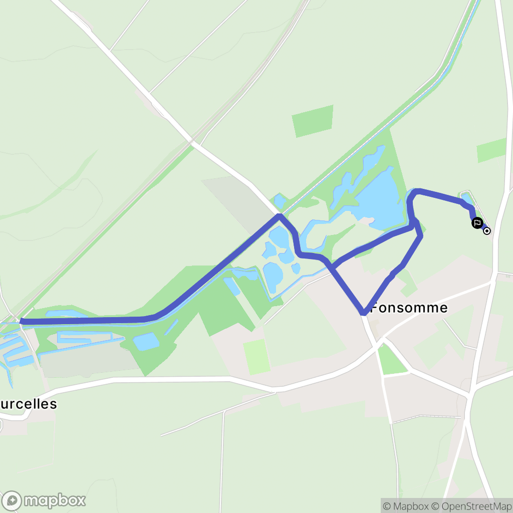 Fonsomme : carte du parcours de randonnée - France