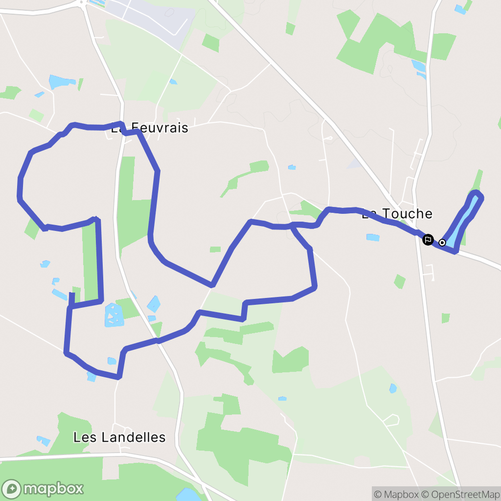 Erbray : carte du parcours de randonnée - France