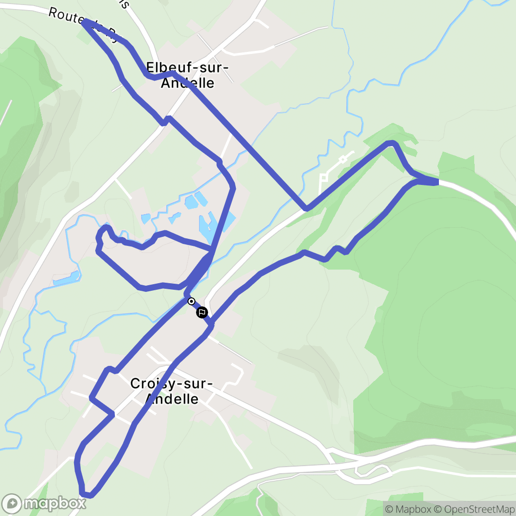 Croisy-sur-Andelle : carte du parcours de randonnée - France