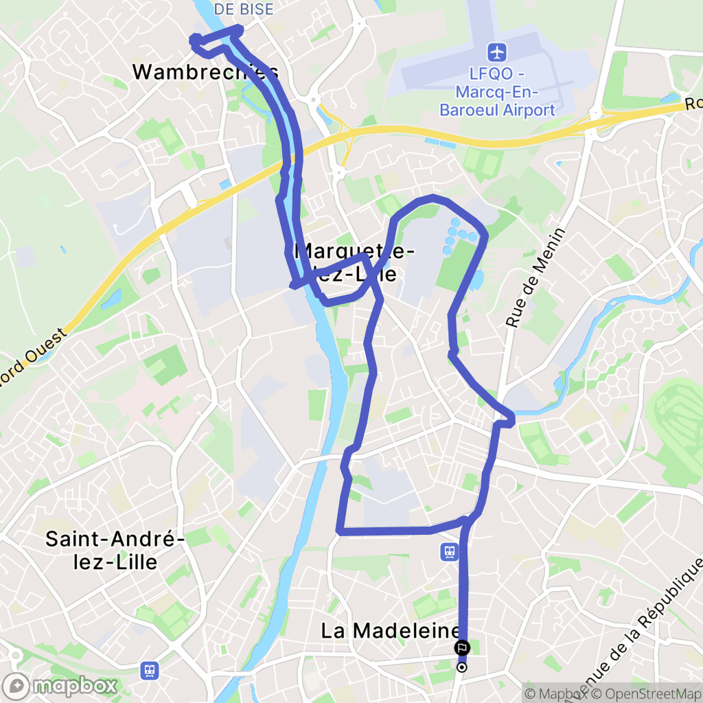 La Madeleine : carte du parcours de randonnée - France