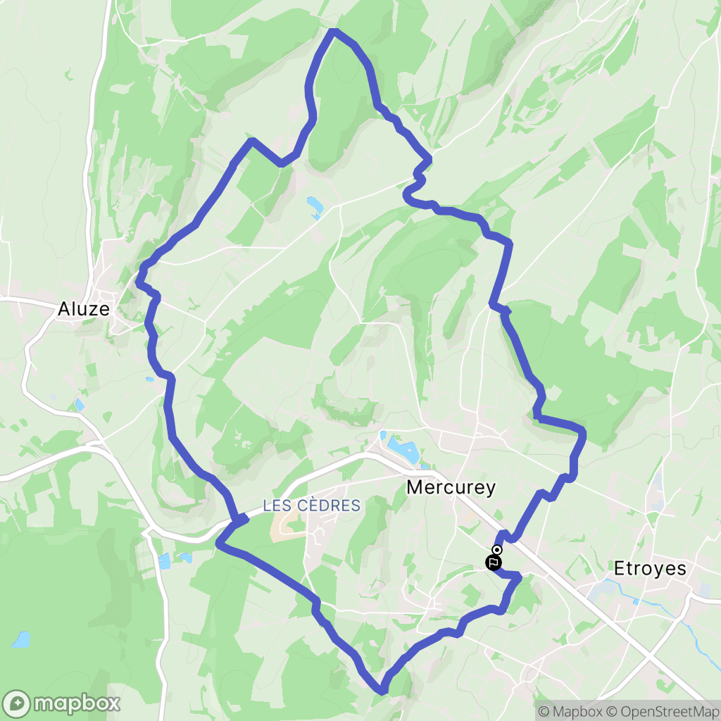 Mercurey : carte du parcours de randonnée - France