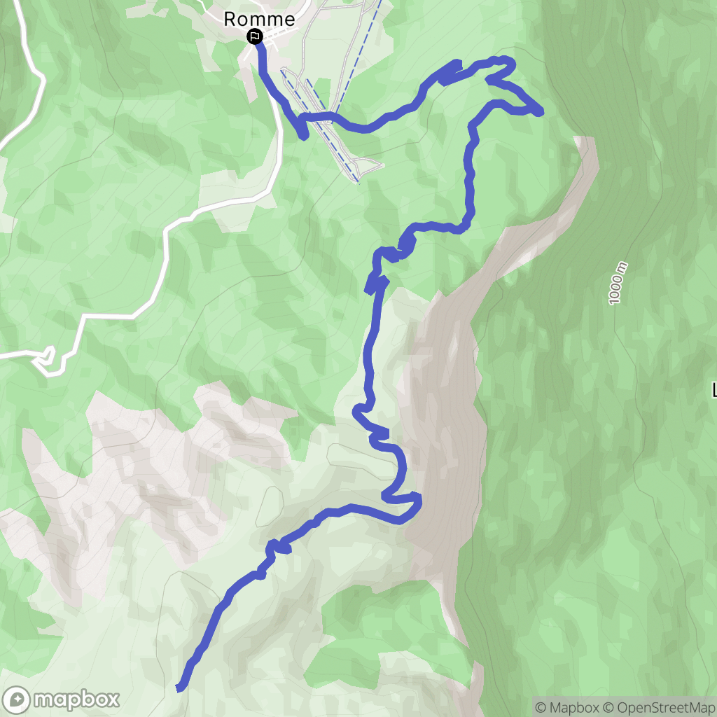 Nancy-sur-Cluses : carte du parcours de randonnée - France
