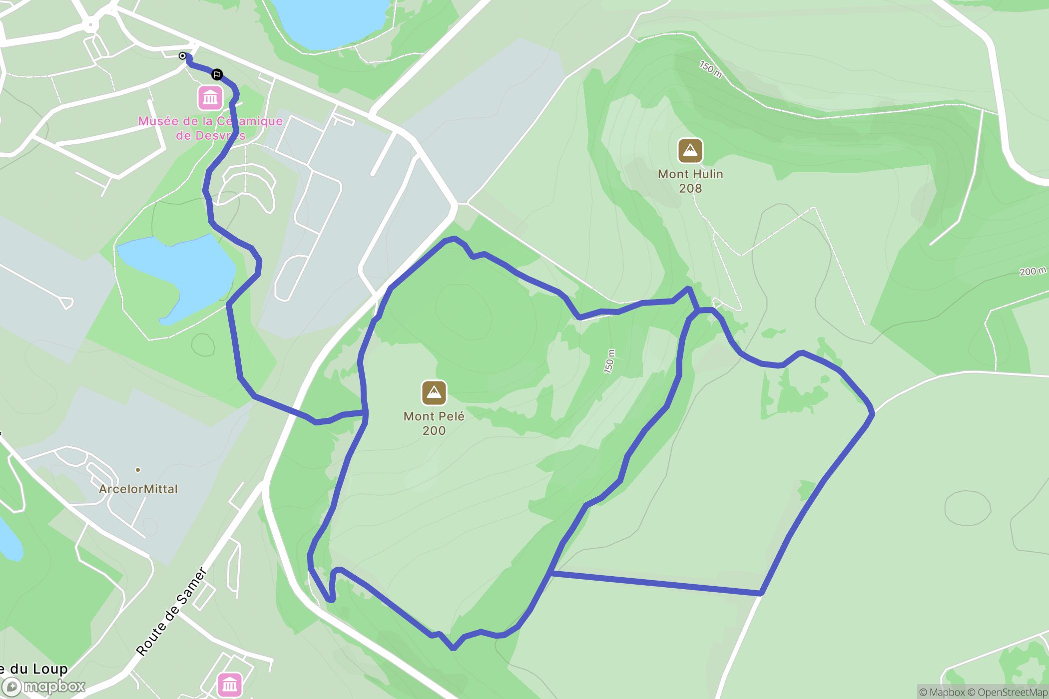Desvres : carte du parcours de randonnée - France