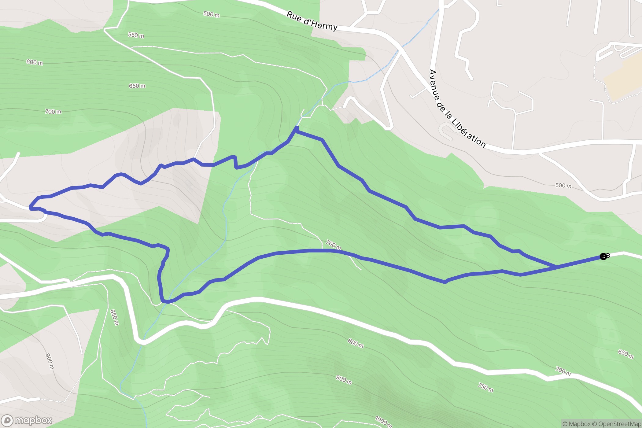 Marnaz : carte du parcours de randonnée - France