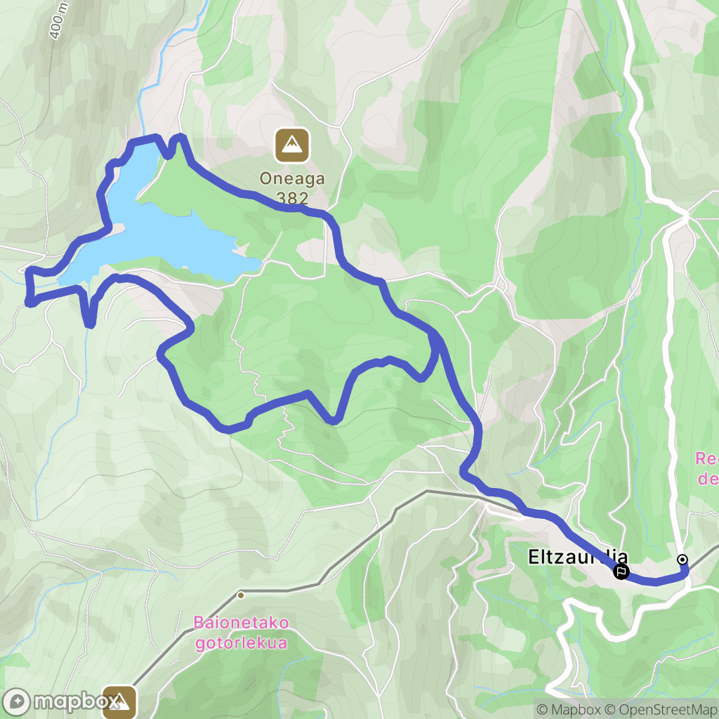 Bera : carte du parcours de randonnée - France