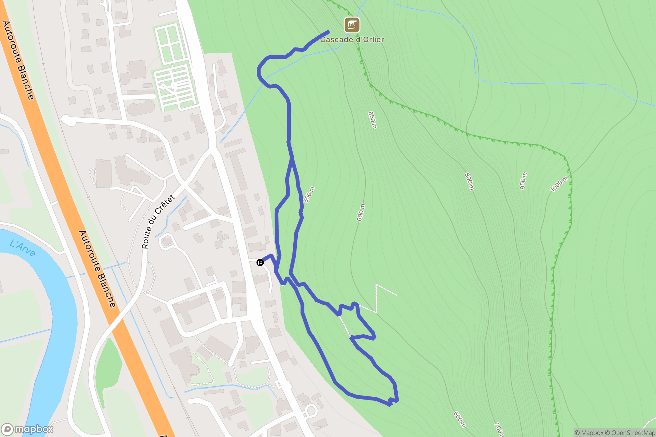Magland : carte du parcours de randonnée - France
