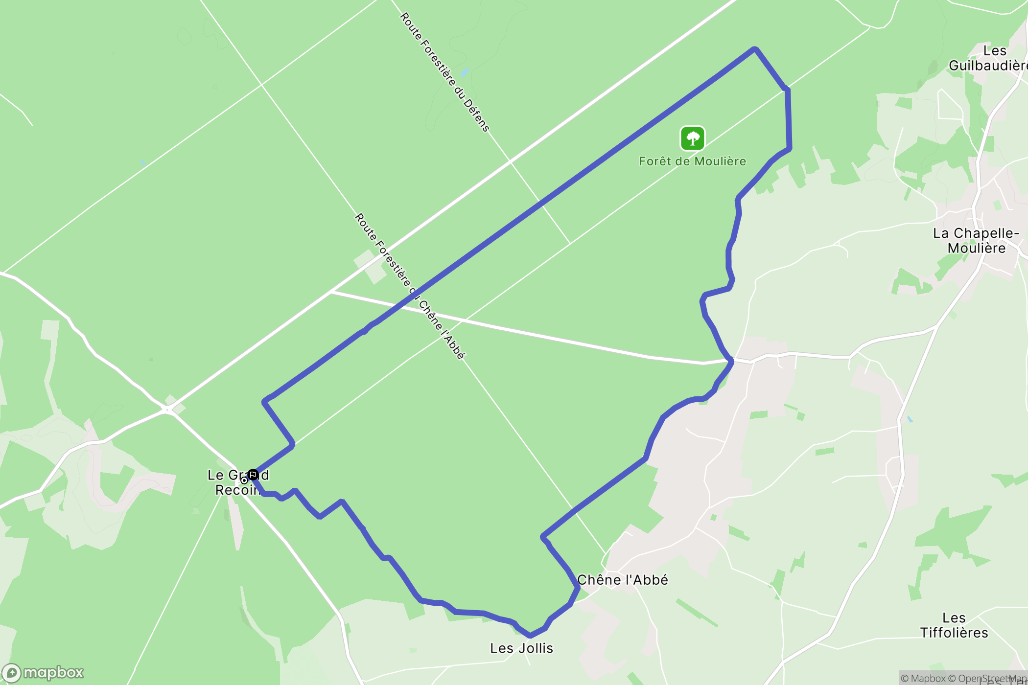 Montamisé : carte du parcours de randonnée - France