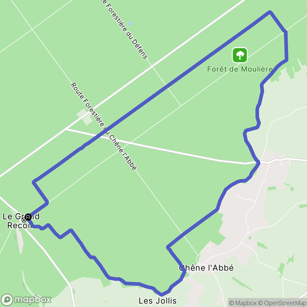 Montamisé : carte du parcours de randonnée - France