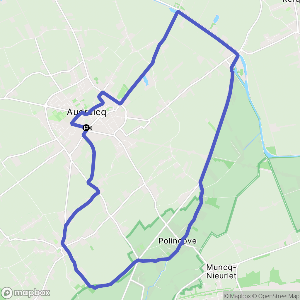 Audruicq : carte du parcours de randonnée - France