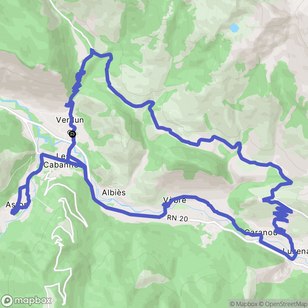 Verdun : carte du parcours de randonnée - France