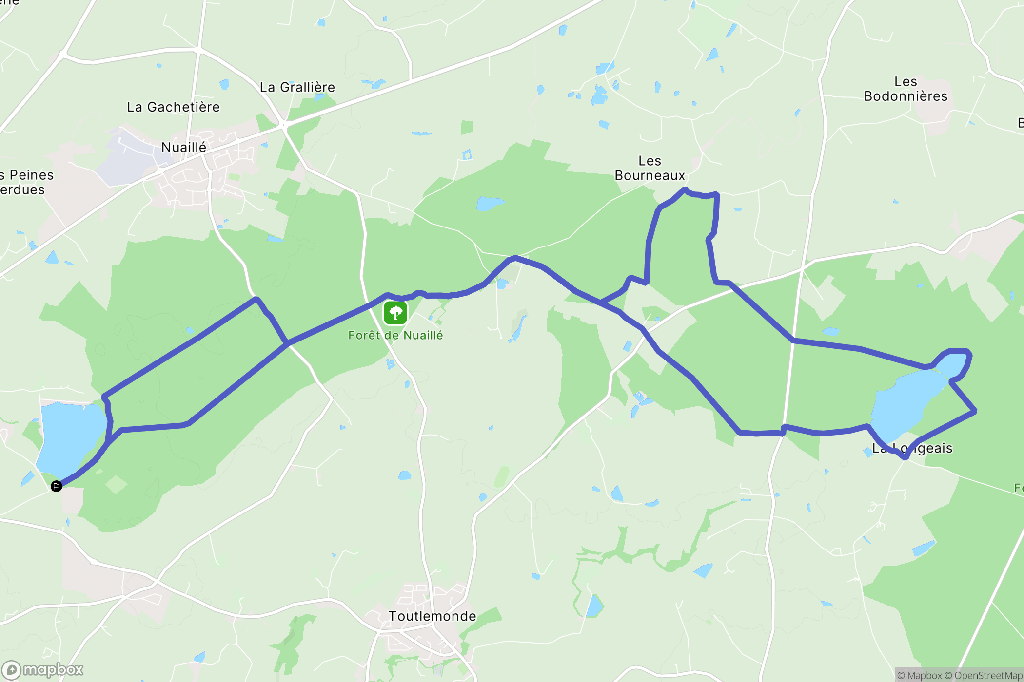 Cholet : carte du parcours de randonnée - France