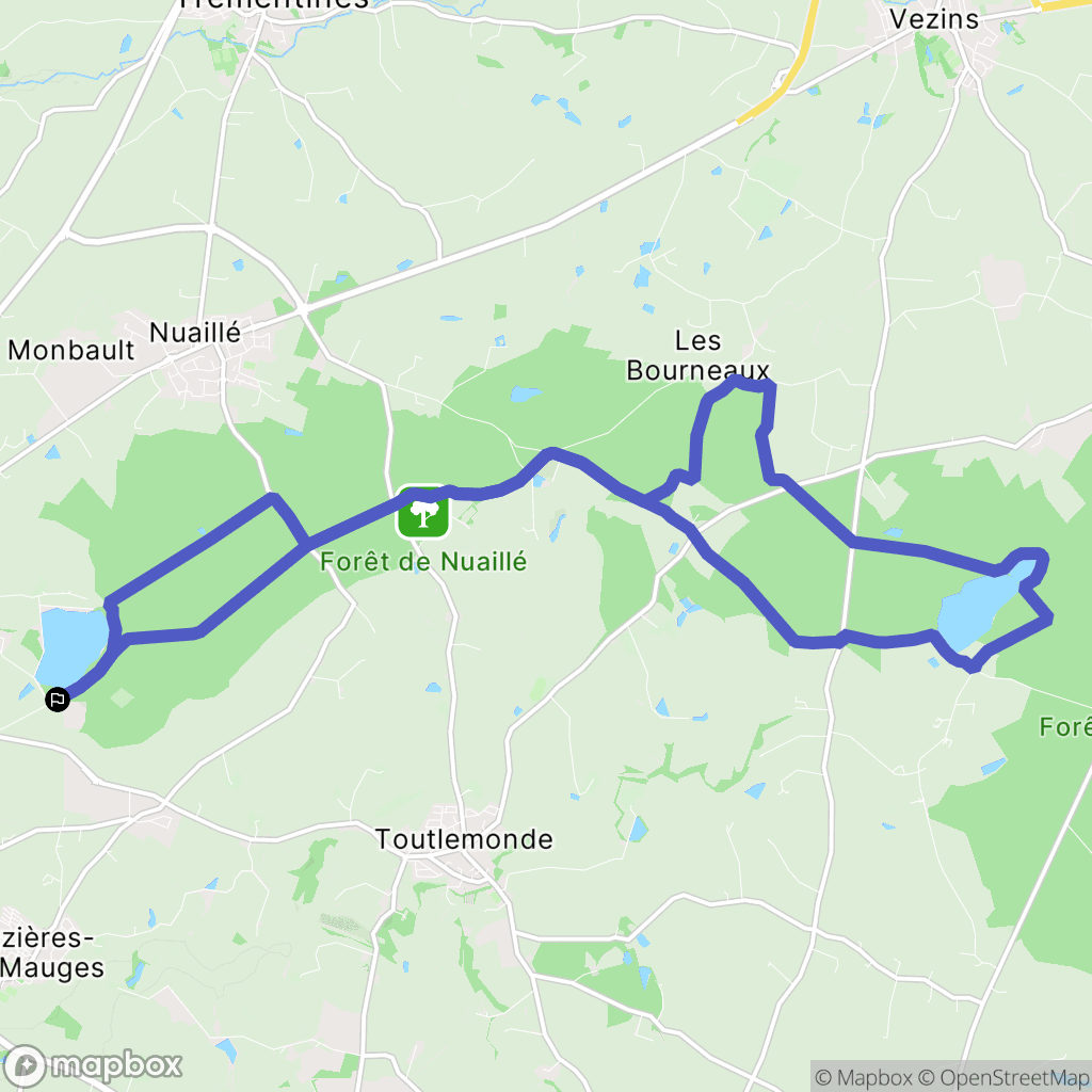 Cholet : carte du parcours de randonnée - France